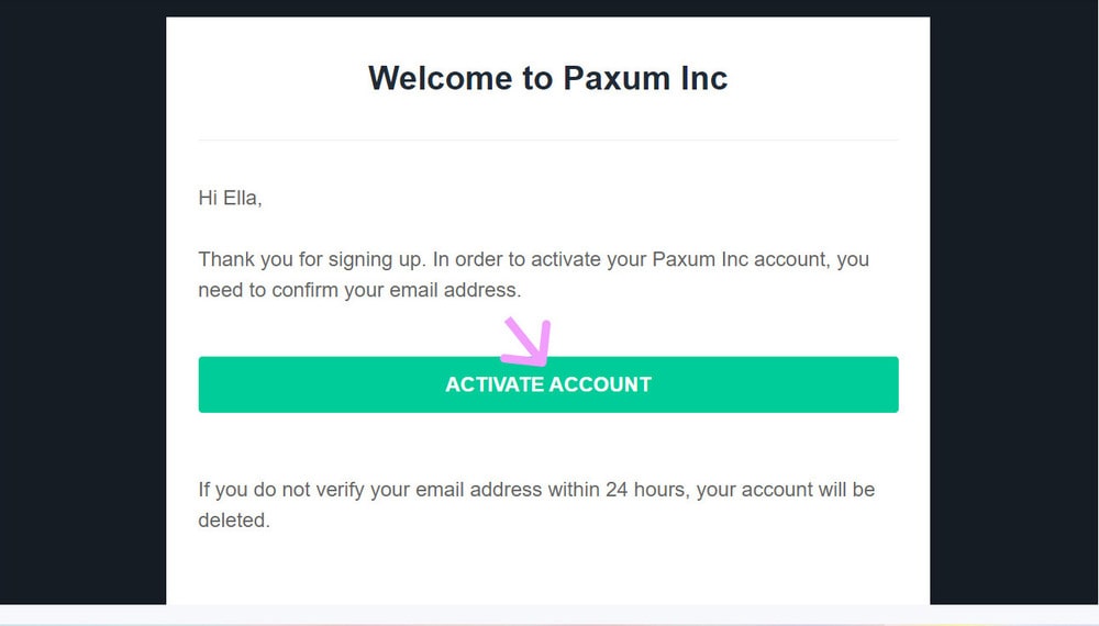 Регистрация завершена. Paxum